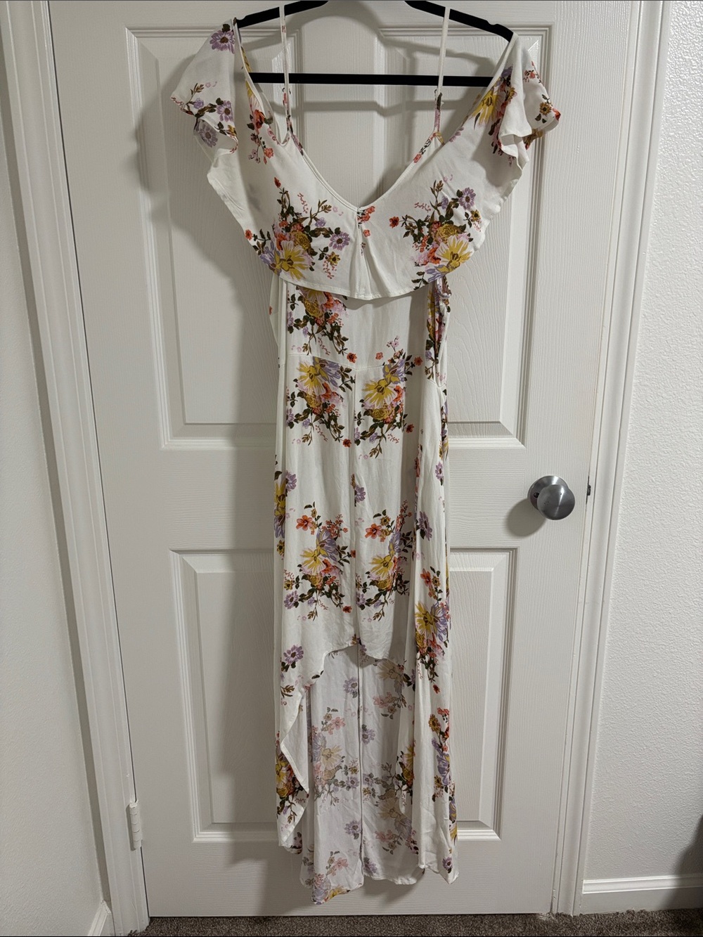 Juniors Floral High-Low Maxi Dress